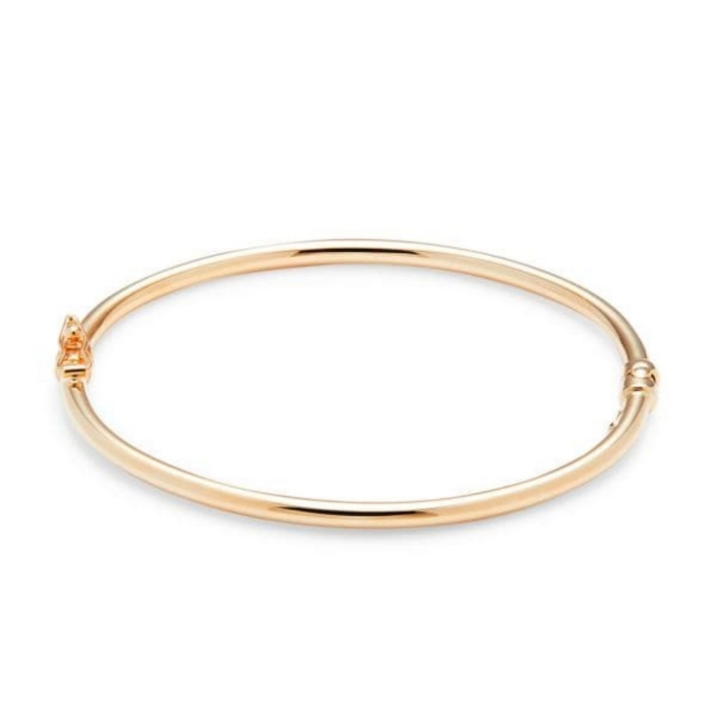 ❤ NWT  SAKS Fifth Avenue 14K Yellow Gold Bangle Bracelet.  Made in Italy. 🌺